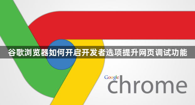 谷歌浏览器如何开启开发者选项提升网页调试功能1