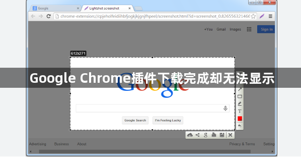 Google Chrome插件下载完成却无法显示1
