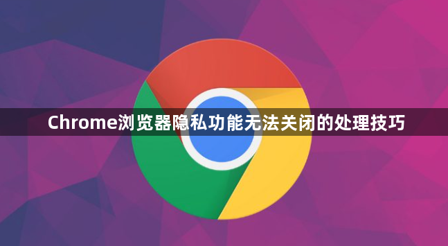 Chrome浏览器隐私功能无法关闭的处理技巧1