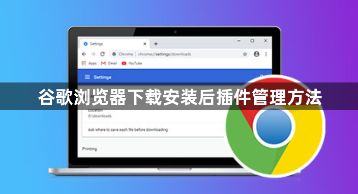 谷歌浏览器下载安装后插件管理方法1