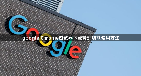 google Chrome浏览器下载管理功能使用方法1