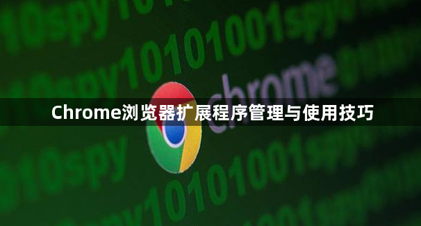 Chrome浏览器扩展程序管理与使用技巧1