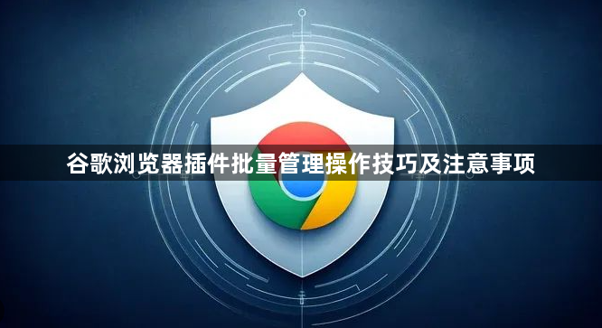 谷歌浏览器插件批量管理操作技巧及注意事项1