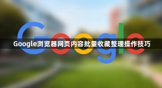 Google浏览器网页内容批量收藏整理操作技巧1