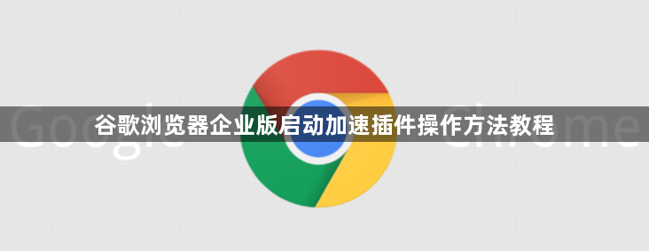 谷歌浏览器企业版启动加速插件操作方法教程1