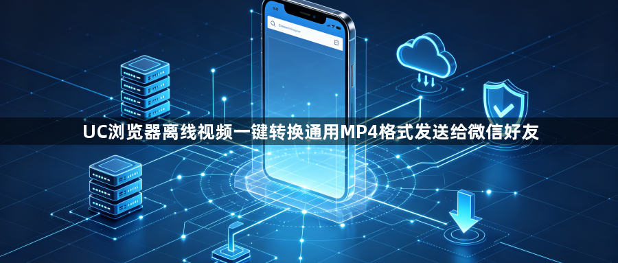 UC浏览器离线视频一键转换通用MP4格式发送给微信好友1