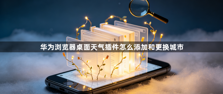 华为浏览器桌面天气插件怎么添加和更换城市1