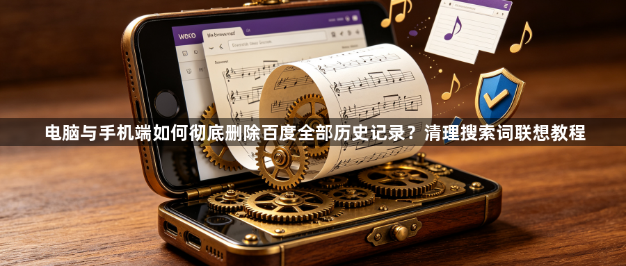 电脑与手机端如何彻底删除百度全部历史记录？清理搜索词联想教程1