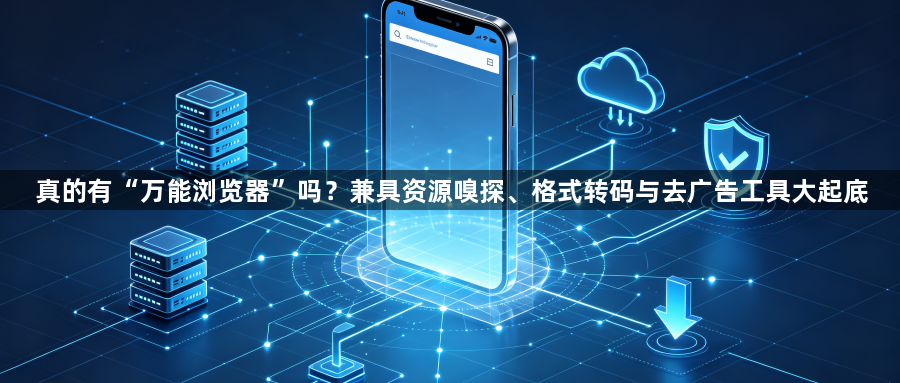 真的有“万能浏览器”吗？兼具资源嗅探、格式转码与去广告工具大起底1