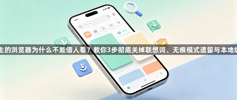男生的浏览器为什么不能借人看？教你3步彻底关掉联想词、无痕模式遗留与本地缓存1