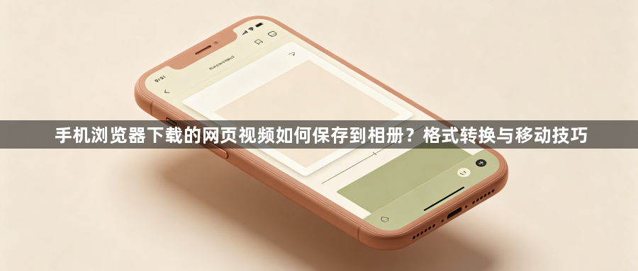 手机浏览器下载的网页视频如何保存到相册？格式转换与移动技巧1