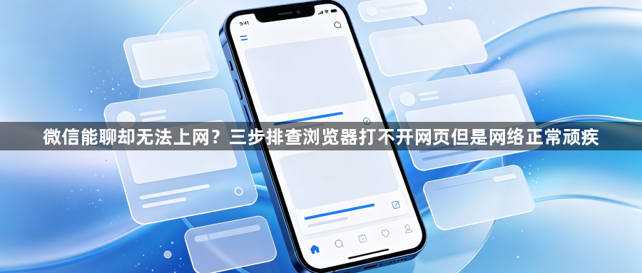 微信能聊却无法上网？三步排查浏览器打不开网页但是网络正常顽疾1