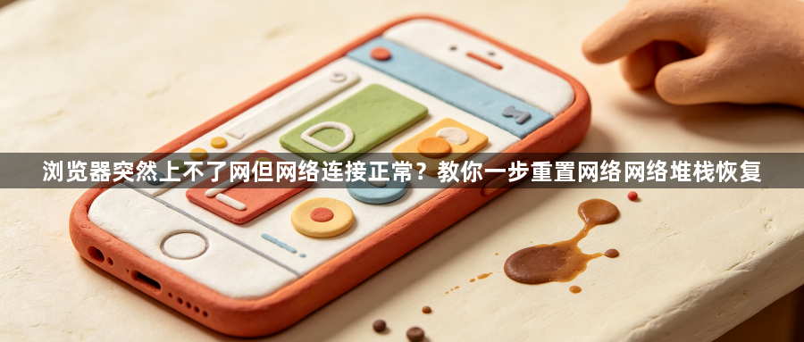浏览器突然上不了网但网络连接正常？教你一步重置网络网络堆栈恢复1