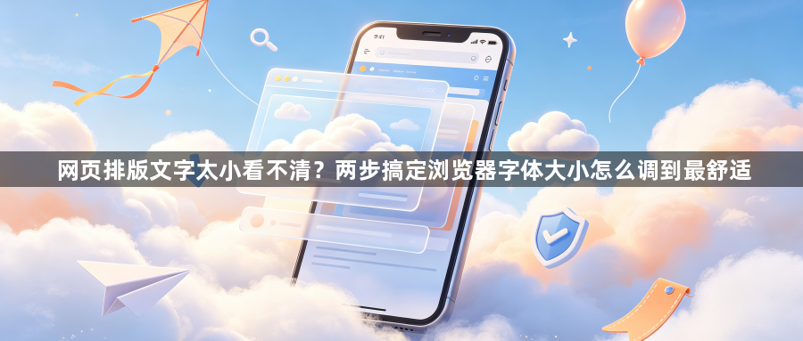 网页排版文字太小看不清？两步搞定浏览器字体大小怎么调到最舒适1