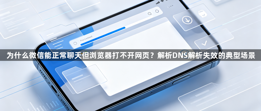 为什么微信能正常聊天但浏览器打不开网页？解析DNS解析失效的典型场景1