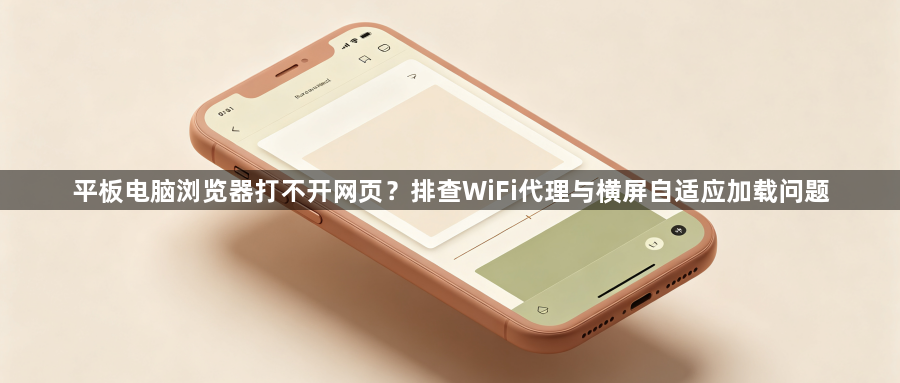平板电脑浏览器打不开网页？排查WiFi代理与横屏自适应加载问题1